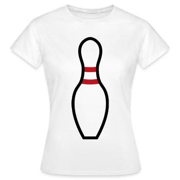 Bowling Pin - Frauen T-Shirt - Weiß - Vorne - AI Model Female 172 dark (172cm)