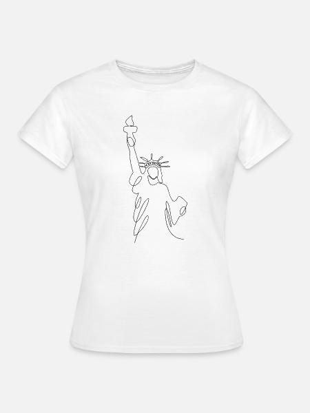 Freiheitsstatue Illustration Skizze - Frauen T-Shirt - Weiß
