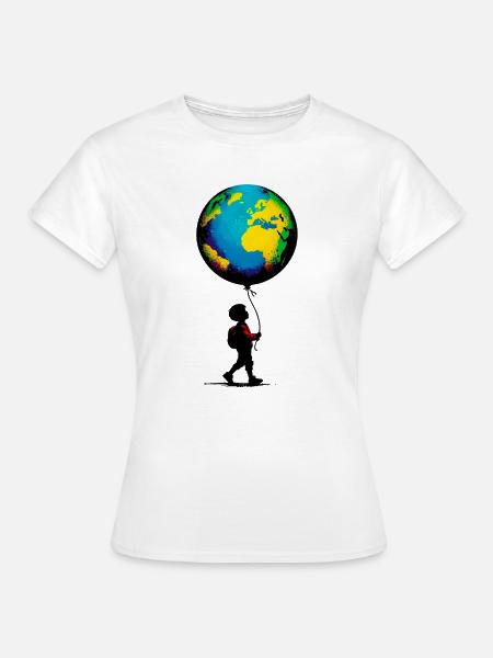 Planet Erde - Frauen T-Shirt - Weiß