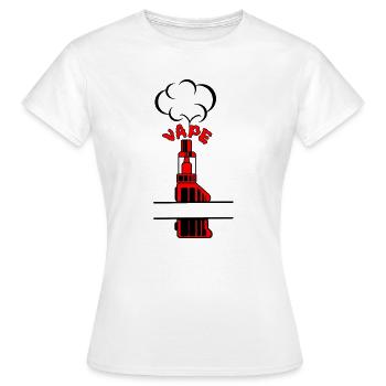 Vape Vapor Cloud mit Text und 'VAPE' - Frauen T-Shirt - Weiß - Vorne - AI Model Female 172 dark (172cm)