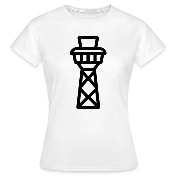 tour de contrôle - T-shirt Femme - blanc - Devant - AI Model Female 172 dark (172cm)