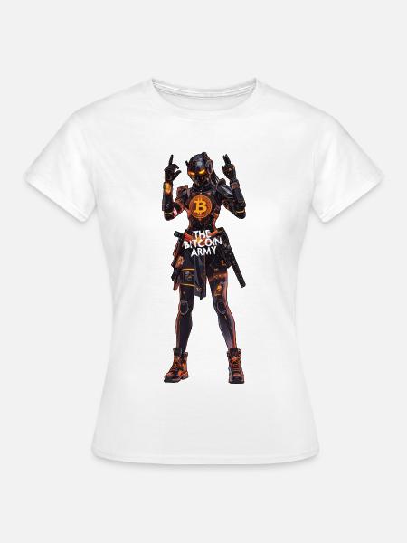 Bitcoin Bazooka – Die Bitcoin-Armee – Samurai 04 - Frauen T-Shirt - Weiß