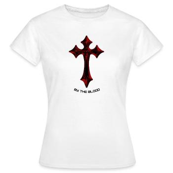 Rotes Gothic Kreuz-Talisman - Frauen T-Shirt - Weiß - Vorne - AI Model Female 172 dark (172cm)