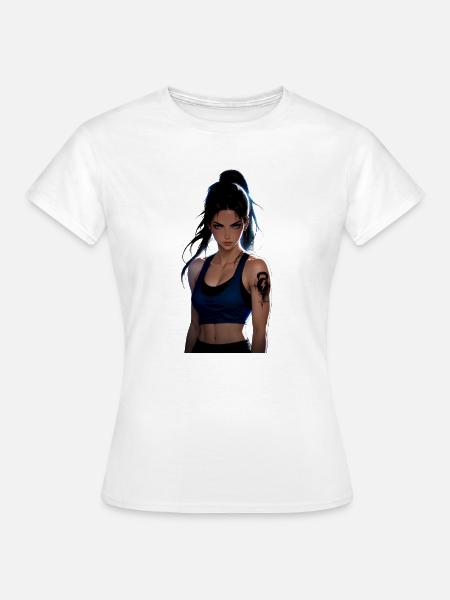 Ragazza_Manga_Cross_Training - Frauen T-Shirt - Weiß