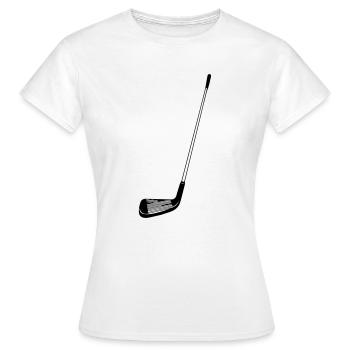 golf stick - Women's T-Shirt - white - Front - AI Model Female 172 dark (172cm)