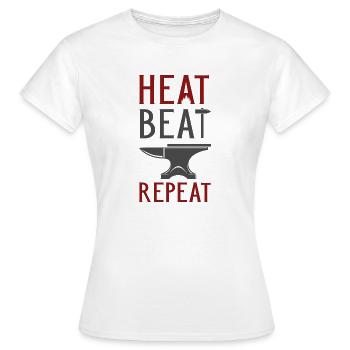 Heat Beat Repeat - Women's T-Shirt - white - Front - AI Model Female 172 dark (172cm)