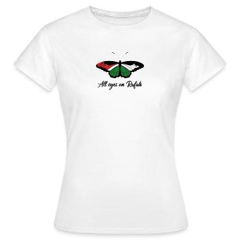 Tous les yeux sont rivés sur Rafah - T-shirt Femme - blanc - Devant - AI Model Female 172 dark (172cm)