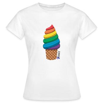 icecream - T-shirt Femme - blanc - Devant - AI Model Female 172 dark (172cm)