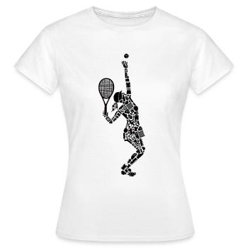 Joueuse de tennis Joueuse de tennis Tennis féminin - T-shirt Femme - blanc - Devant - AI Model Female 172 dark (172cm)