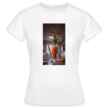 Gemüse Untergang Apocalypse Monster Karotte - Frauen T-Shirt - Weiß - Vorne - AI Model Female 172 dark (172cm)