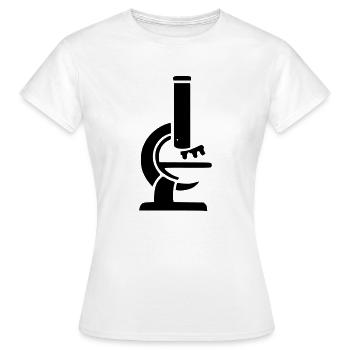 Microscope - Women's T-Shirt - white - Front - AI Model Female 172 dark (172cm)
