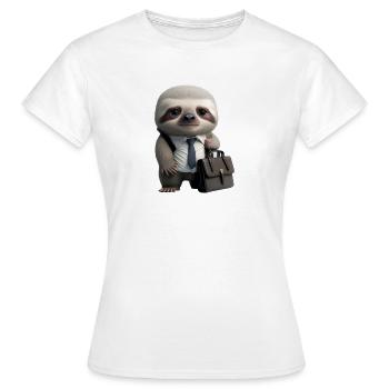 Business Sloth - Women's T-Shirt - white - Front - AI Model Female 172 dark (172cm)