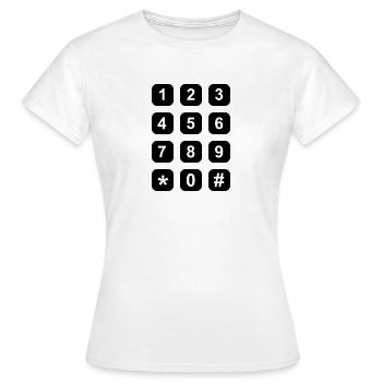 Telephone - T-shirt Femme - blanc - Devant - AI Model Female 172 dark (172cm)