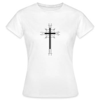 Croix Noire - T-shirt Femme - blanc - Devant - AI Model Female 172 dark (172cm)