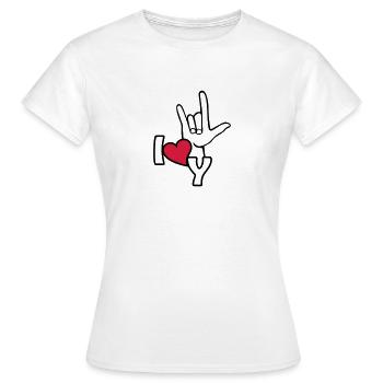 I love you - T-shirt Femme - blanc - Devant - AI Model Female 172 dark (172cm)