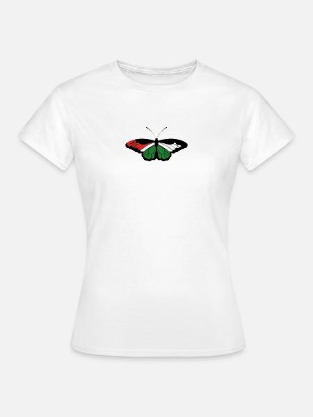 Palestine Butterfly - Frauen T-Shirt - Weiß
