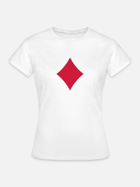 Karo - Kartenspiel - Frauen T-Shirt - Weiß