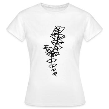 fleur sauvage simple - T-shirt Femme - blanc - Devant - AI Model Female 172 dark (172cm)