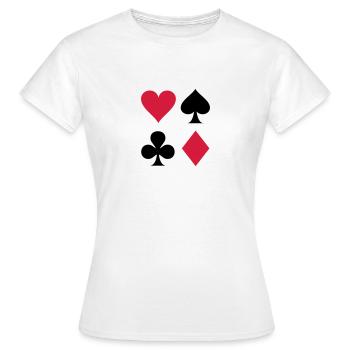 Karten - Frauen T-Shirt - Weiß - Vorne - AI Model Female 172 dark (172cm)