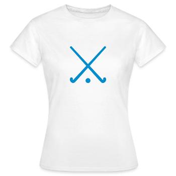 Field hockey - Women's T-Shirt - white - Front - AI Model Female 172 dark (172cm)