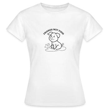 Amis pas nourriture - T-shirt Femme - blanc - Devant - AI Model Female 172 dark (172cm)