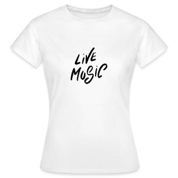 live music ! - T-shirt Femme - blanc - Devant - AI Model Female 172 dark (172cm)