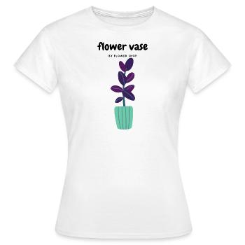 Vase à fleurs - T-shirt Femme - blanc - Devant - AI Model Female 172 dark (172cm)