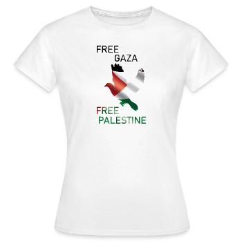 Gaza libre - T-shirt Femme - blanc - Devant - AI Model Female 172 dark (172cm)