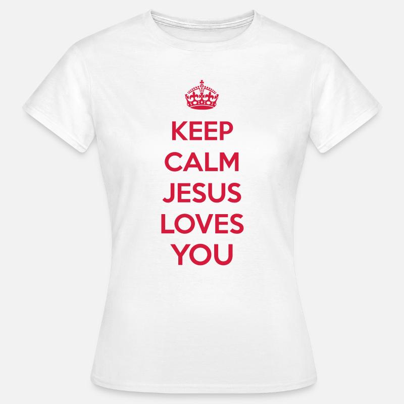 Keep Calm Jesus - Women's T-Shirt - white
