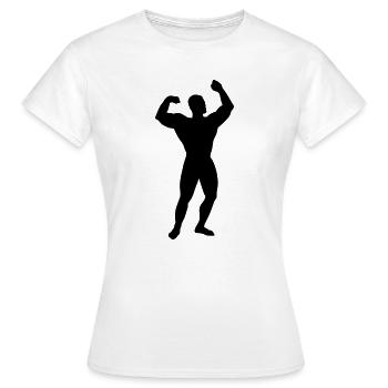 Homme fort - T-shirt Femme - blanc - Devant - AI Model Female 172 dark (172cm)