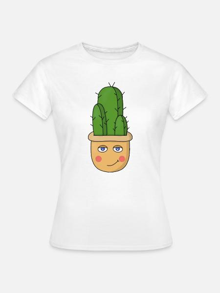Ein niedlicher Kaktus - Frauen T-Shirt - Weiß