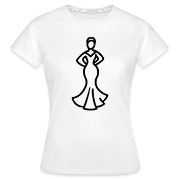 flamenco - T-shirt Femme - blanc - Devant - AI Model Female 172 dark (172cm)