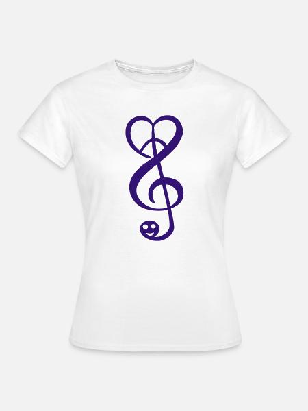 peace love music - Frauen T-Shirt - Weiß