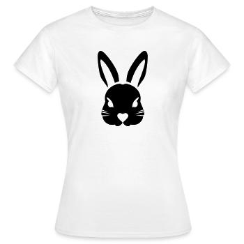 lapin - T-shirt Femme - blanc - Devant - AI Model Female 172 dark (172cm)