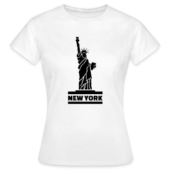 New York - Women's T-Shirt - white - Front - AI Model Female 172 dark (172cm)