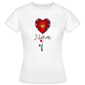 A heart for you - Women's T-Shirt - white - Front - AI Model Female 172 dark (172cm)
