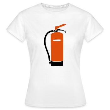 extincteur - T-shirt Femme - blanc - Devant - AI Model Female 172 dark (172cm)