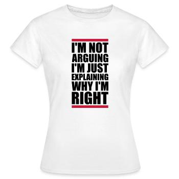 Je ne discute pas - T-shirt Femme - blanc - Devant - AI Model Female 172 dark (172cm)