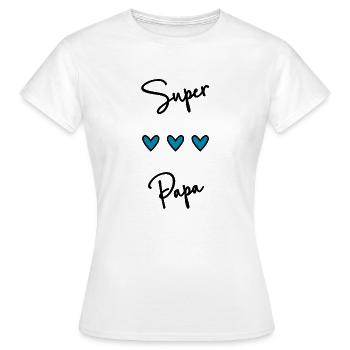 HAPPY DADDY'S DAY. DAD. FATHER'S DAY. HAPPY BIRTHDAY - Women's T-Shirt - white - Front - AI Model Female 172 dark (172cm)