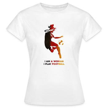 Football féminin - T-shirt Femme - blanc - Devant - AI Model Female 172 dark (172cm)