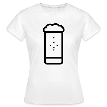 Bière - T-shirt Femme - blanc - Devant - AI Model Female 172 dark (172cm)