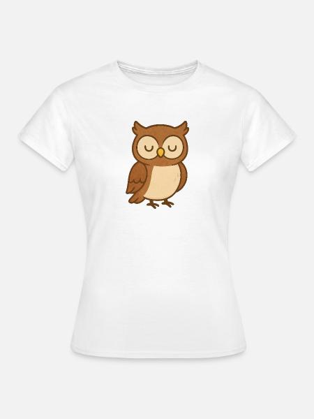 Eule - Frauen T-Shirt - Weiß