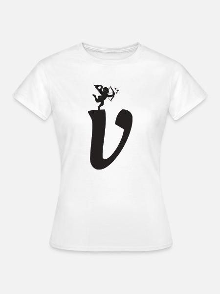 V - Frauen T-Shirt - Weiß