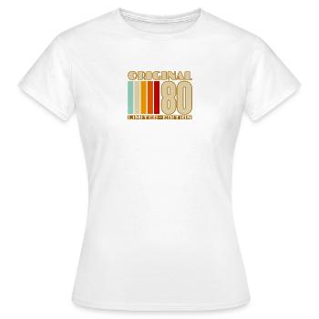 Original80 Édition limitée rétro 80s - T-shirt Femme - blanc - Devant - AI Model Female 172 dark (172cm)