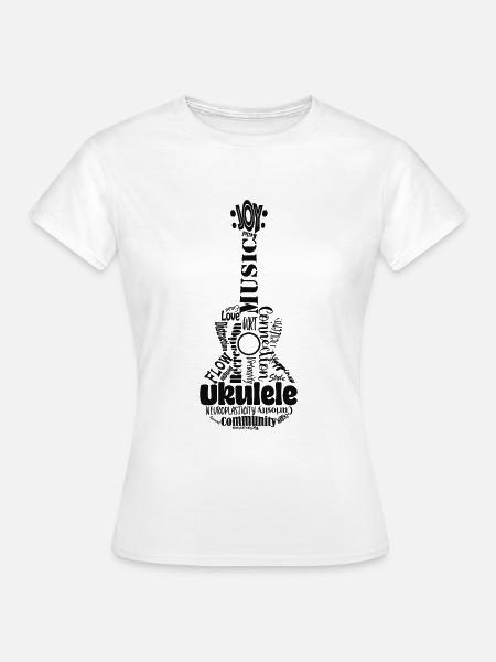 Ukulele emotional anatomy - Frauen T-Shirt - Weiß