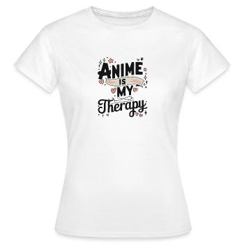 Anime ist meine Therapie - Frauen T-Shirt - Weiß - Vorne - AI Model Female 172 dark (172cm)