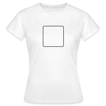 Cadre carré / / cadre / / rectangle / / texte - T-shirt Femme - blanc - Devant - AI Model Female 172 dark (172cm)