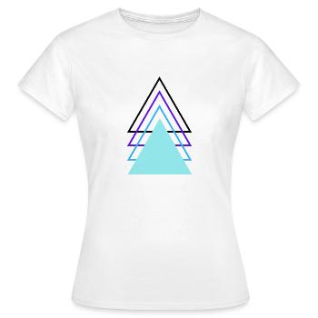 Dreiecke - Frauen T-Shirt - Weiß - Vorne - AI Model Female 172 dark (172cm)