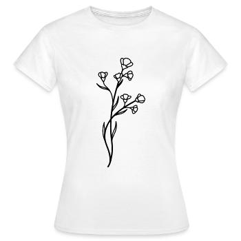 fleur sauvage simple - T-shirt Femme - blanc - Devant - AI Model Female 172 dark (172cm)