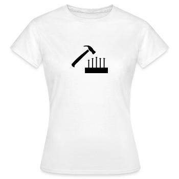 Hammer - Frauen T-Shirt - Weiß - Vorne - AI Model Female 172 dark (172cm)